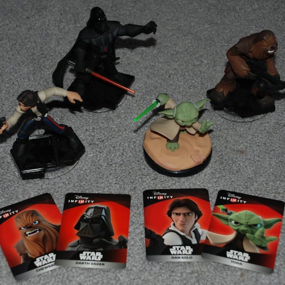 Disney Infinity 3.0 Edition Star Wars Figures: Darth Vader,Yoda, Han Solo, Che